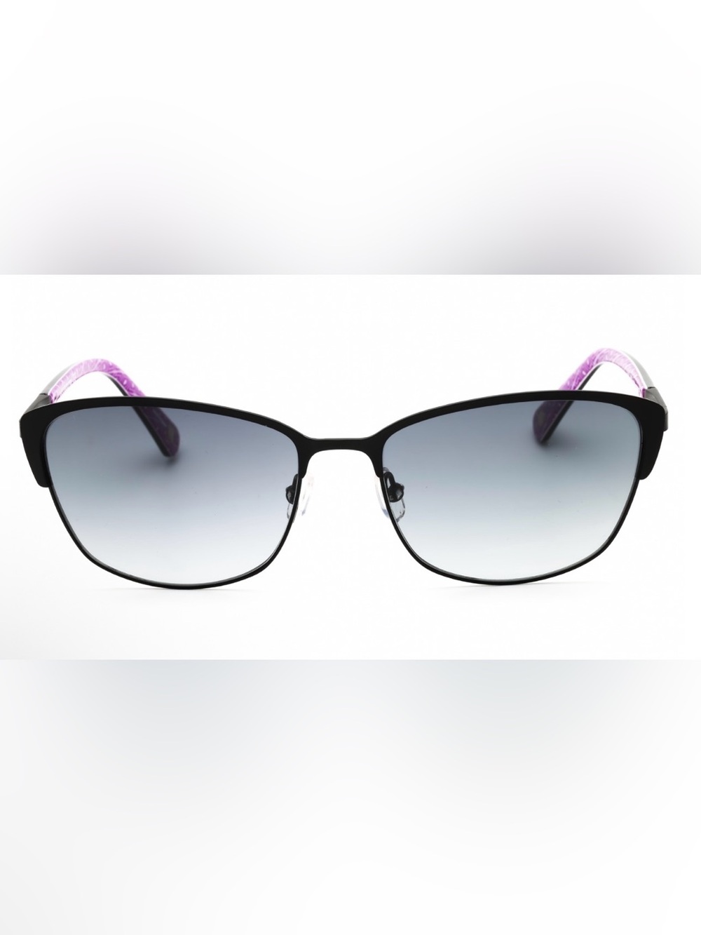 Liz Claiborne Black Frame Sunglasses with Purple Temples